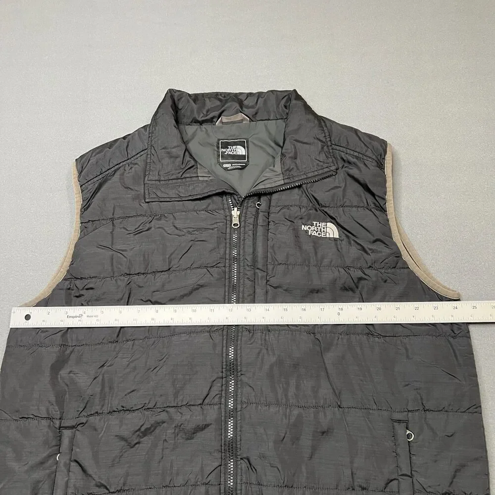 The North Face Puffer Vest Men's XL Black Sleeveless Classic Collar Full-Zip